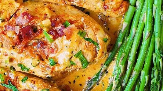 Chicken Breasts & Bacon with Sun-Dried Tomato Cream Sauce