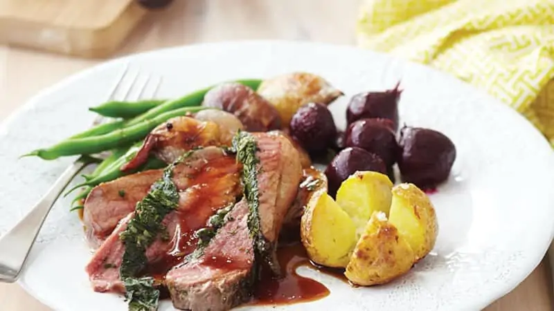 Herb Stuffed Butterflied Leg of Lamb