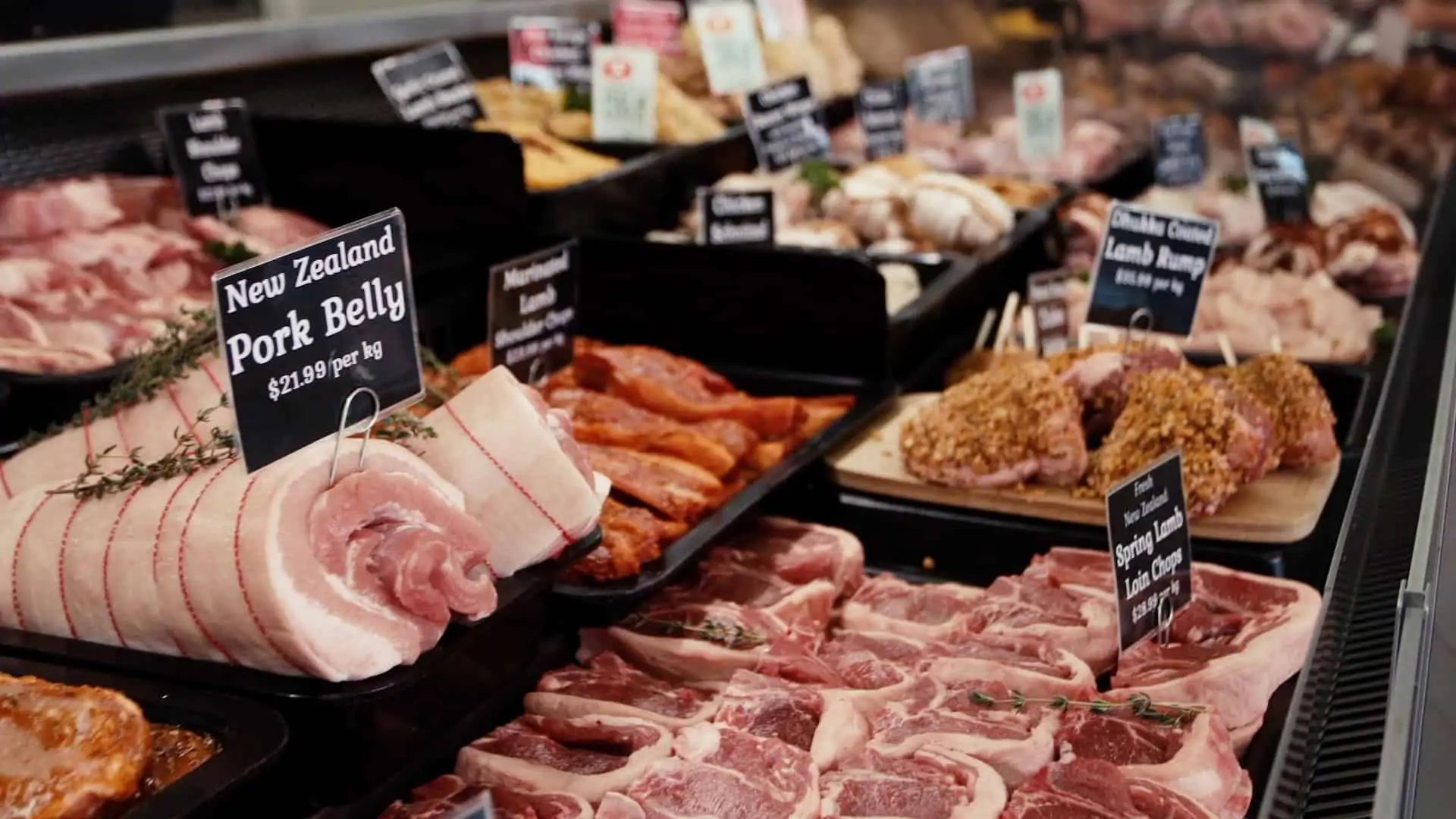 Selection of meats